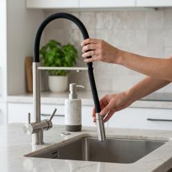 modern-kitchen-faucet-black-spring-hose